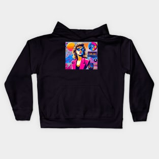 80s Memphis Model Kids Hoodie